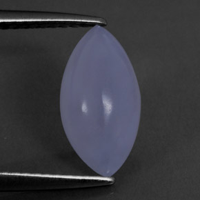 Calcédoine bleue naturelle marquise, 1,76 ct, transparent