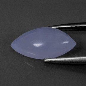 Calcédoine bleue naturelle marquise, 1,76 ct, transparent