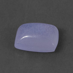 Calcédoine Bleu lavande naturelle Coupe coussin, 1.41 ct, Transparent