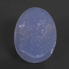 Calcédoine bleue naturelle transparent, 24,86 ct, transparent / translucide
