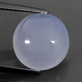 Calcédoine bleue naturelle transparent, 4,43 ct, transparent / translucide