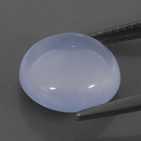 Calcédoine bleue naturelle transparent, 4,43 ct, transparent / translucide