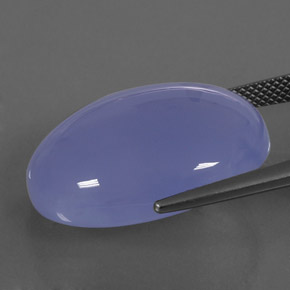 Calcédoine bleu lavande naturelle transparent, 27,46 ct, transparent / translucide