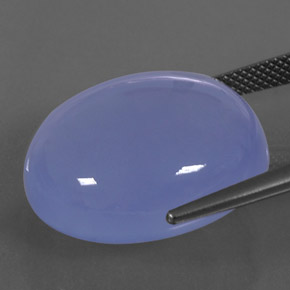 Calcédoine bleu lavande naturelle transparent, 31,42 ct, transparent / translucide