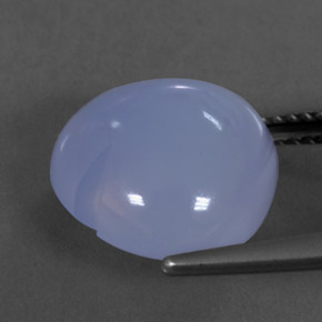 Calcédoine bleue naturelle transparent, 8,10 ct, transparent / translucide