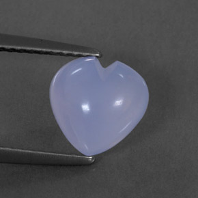 Calcédoine bleue naturelle transparent, 1,66 ct, transparent / translucide
