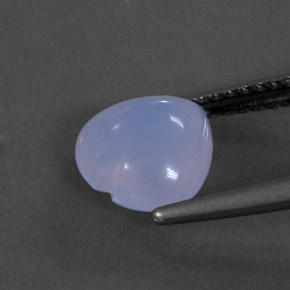 Calcédoine bleue naturelle transparent, 1,66 ct, transparent / translucide