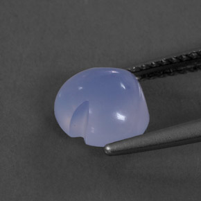 Calcédoine bleue naturelle transparent, 1,83 ct, transparent / translucide