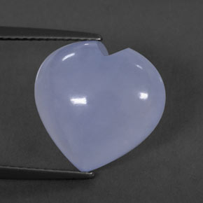 Calcédoine bleue naturelle transparent, 7,23 ct, transparent / translucide