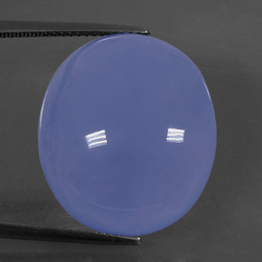 Calcédoine bleue naturelle transparent, 27,29 ct, transparent / translucide