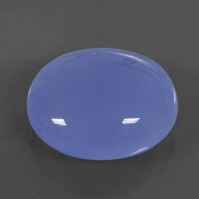 Calcédoine bleue naturelle transparent, 27,29 ct, transparent / translucide