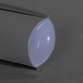 Calcédoine Bleu lavande naturelle Marquise, 1.56 ct, Translucide