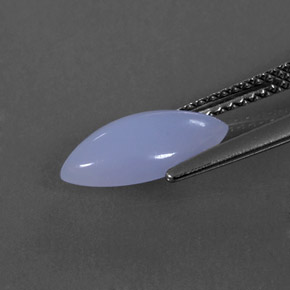 Calcédoine Bleu lavande naturelle Marquise, 1.56 ct, Translucide