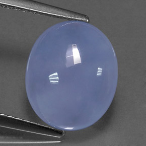 Calcédoine bleue naturelle transparent, 4,79 ct, transparent / translucide