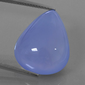 Calcédoine bleue naturelle transparent, 18,59 ct, transparent / translucide