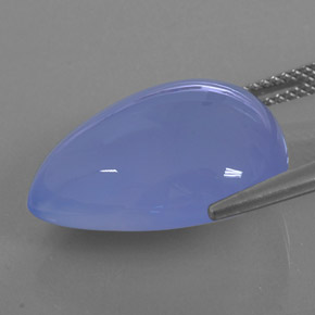 Calcédoine bleue naturelle transparent, 18,59 ct, transparent / translucide