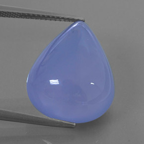 Calcédoine bleue naturelle transparent, 16,70 ct, transparent / translucide