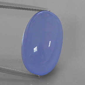Calcédoine bleue naturelle transparent, 21,57 ct, transparent / translucide