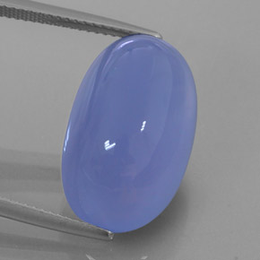 Calcédoine bleue naturelle transparent, 20,44 ct, transparent / translucide