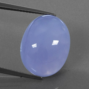 Calcédoine bleue naturelle transparent, 14,78 ct, transparent / translucide