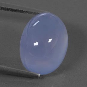 Calcédoine bleue naturelle transparent, 9,52 ct, transparent / translucide