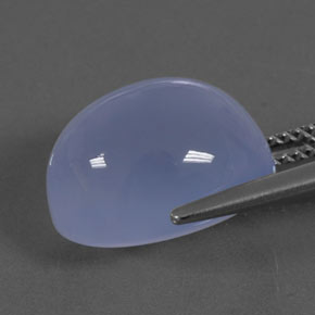 Calcédoine bleue naturelle transparent, 9,52 ct, transparent / translucide