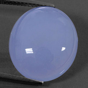 Calcédoine bleue naturelle transparent, 12,46 ct, transparent / translucide