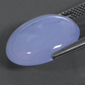Calcédoine bleue naturelle transparent, 12,46 ct, transparent / translucide