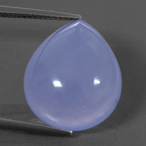 Calcédoine bleue naturelle transparent, 15,15 ct, transparent / translucide