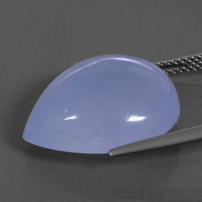 Calcédoine bleue naturelle transparent, 15,15 ct, transparent / translucide