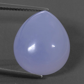 Calcédoine bleue naturelle transparent, 16,25 ct, transparent / translucide