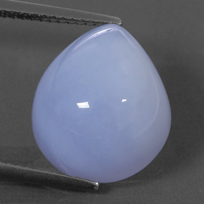 Calcédoine bleue naturelle transparent, 10,25 ct, transparent / translucide