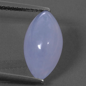 Calcédoine bleue naturelle transparent, 3,51 ct, transparent / translucide