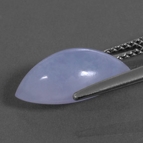 Calcédoine bleue naturelle transparent, 3,51 ct, transparent / translucide