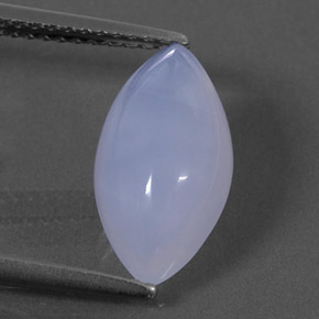 Calcédoine bleue naturelle transparent, 2,97 ct, transparent / translucide