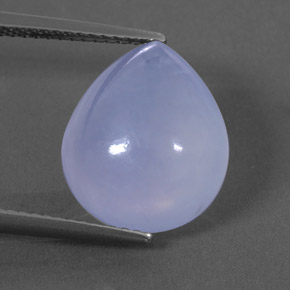 Calcédoine bleue naturelle transparent, 7,31 ct, transparent / translucide