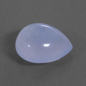 Calcédoine bleue naturelle transparent, 7,31 ct, transparent / translucide
