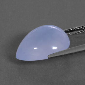 Calcédoine bleue naturelle transparent, 7,31 ct, transparent / translucide