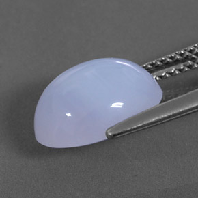 Calcédoine bleue naturelle transparent, 3,63 ct, transparent / translucide