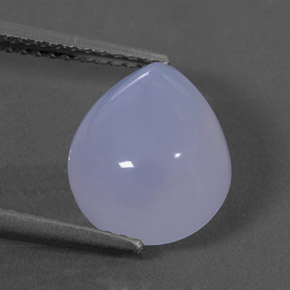 Calcédoine bleue naturelle transparent, 4,31 ct, transparent / translucide