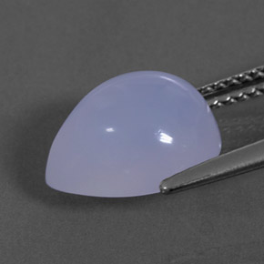 Calcédoine bleue naturelle transparent, 4,31 ct, transparent / translucide