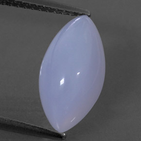 Calcédoine bleue naturelle transparent, 3,15 ct, transparent / translucide