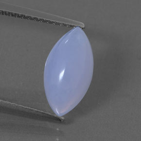 Calcédoine bleue naturelle transparent, 2,04 ct, transparent / translucide
