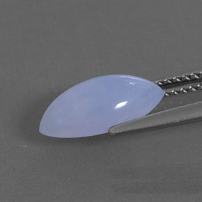 Calcédoine bleue naturelle transparent, 2,04 ct, transparent / translucide