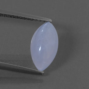 Calcédoine bleue naturelle transparent, 1,90 ct, transparent / translucide