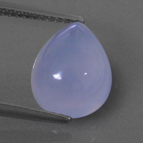 Calcédoine bleue naturelle transparent, 3,53 ct, transparent / translucide