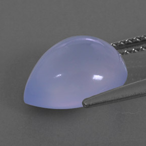 Calcédoine bleue naturelle transparent, 3,53 ct, transparent / translucide