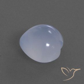 Calcédoine Violet clair bleuâtre naturelle Cœur, 6.46 ct, Transparent / Translucide