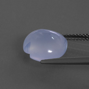 Calcédoine bleue naturelle transparent, 4,16 ct, transparent / translucide