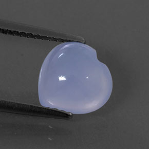 Calcédoine bleue naturelle transparent, 2,03 ct, transparent / translucide